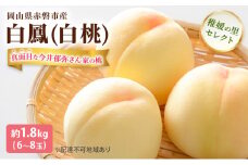 桃 2025年 先行予約 真面目な今井郁弥さん家の桃 白桃 白鳳 約1.8kg 6～8玉 稚媛の里セレクト フルーツ 果物 岡山 赤磐市産