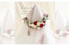 様々なバラを使った フラワーガーランド 1個(プリザーブドフラワー 、アーティフィシャルフラワー 使用) 花 フラワー バラ 薔薇 花飾り ガーランド
