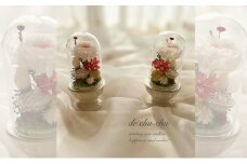 小さな ガラスドーム の 仏花 (2個セット) 花 フラワー 贈り物 ギフト