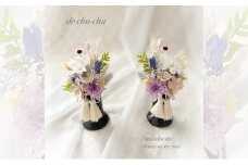 プリザーブドフラワーの仏花 リンドウの花(2個1対) フラワー プリザーブドフラワー 花 仏花 リンドウ 仏壇用 お仏壇 お供え 岡山 赤磐市