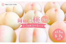桃 【訳あり 2級品】 2025年 先行予約 岡山の桃 8月の桃 2～3品種 詰め合わせ セット 5～7玉入り 約1.5kg  MIKI’S ORCHARD  もも モモ 果物 岡山 家庭用
