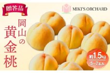 桃 【 贈答品 】 2026年 先行予約 黄金桃 約1.5kg(5～7玉入り) MIKI’S ORCHARD もも モモ 果物 フルーツ 岡山 赤磐市