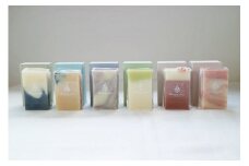 【マツリカサボン】 オーガニック石けん６種類セット（ラベンダー・ヤマブドウ・クロモジ・ひのきベルガモット・酒かす椿・奥出雲ローズ）/ オーガニック せっけん 自然素材 石鹸 岡山 真庭 肌にやさしい こだわり 手作り 無添加 ハーブ セット ラベンダー クロモジ ヤマブドウ ひのき ベルガモット 酒かす 椿 奥出雲 ローズ ギフト フルサイズ MATSURIKA SAVON (MATSU-13)