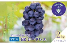 hana29-1.岡山　花笑み農園の『BKシードレス』家庭用2kg（3～6房）