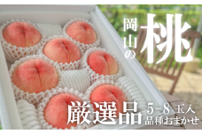 KF-A015-01【きよとうファーム】厳選品 旬の桃（品種おまかせ） 5-8玉入 (岡山県産)