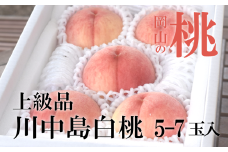 KF-A021-01【きよとうファーム】川中島白桃 上級品 5-7玉入 (岡山県産)