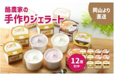 醍醐桜 恋するジャージージェラート 12個入 F / ジャージー牛100％使用 酪農家のジェラート 贈り物 プレゼント ジャージー ギフト スイーツセット 贈答 冷凍 子供から大人まで 人気 贅沢 ミルク バナナ いちご チョコチップ 【daigozakura20】