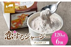 【ジェラート醍醐桜】恋するジャージーチョコチップ 6個セット / 岡山 真庭 醍醐桜 極上スイーツ 濃厚 プレゼント 贈答 デザート ギフト ジャージー牛 ミルク ジェラート おやつ チョコレート 子供から大人まで 冷凍 人気 贅沢 家庭用にも