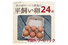 ＜朝採り＞季節の平飼い卵有精卵6個入り×4パック【1487838】