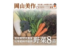 ＜畑から直送＞岡山美作産　旬を楽しみ味覚を育む野菜約8種(約5kg)【1524200】