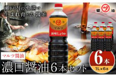 醤油 濃口醤油 6本セット 1L×6本 道広醤油店《90日以内に出荷予定(土日祝除く)》岡山県 浅口市 濃口醤油 甘口醤油 国産 調味料 しょうゆ 醤油6本 送料無料 st-p