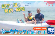 シーカヤックチケット 親子ペア 体験時間 1時間 NPO法人あさくちスポーツクラブ遊ぶところ《90日以内に出荷予定(土日祝除く)》岡山県 浅口市 シーカヤック カヤック 体験 親子 ペア チケット 海