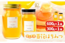 はちみつ 蜂蜜 百花 300g 1本 600g 1本 計 2本 かもがた養蜂 《30日以内に出荷予定(土日祝除く)》 岡山県 浅口市 送料無料 ハチミツ 百花蜜 百花はちみつ 岡山県産