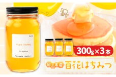 はちみつ 蜂蜜 百花 300g 3本 かもがた養蜂 《30日以内に出荷予定(土日祝除く)》 岡山県 浅口市 送料無料 ハチミツ 百花蜜 百花はちみつ 岡山県産