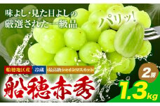 最高級 シャインマスカット【2025年先行予約】ぶどう 船穂赤秀 2房 1.3kg 岡山県産《9月上旬-11月中旬頃出荷(土日祝除く)》 ハレノフルーツ マスカット 送料無料 岡山県 浅口市 フルーツ 果物 贈り物 ギフト 国産 岡山県産【配送不可地域あり】