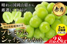 ぶどう プレミアム シャインマスカット定期便 9月 10月発送 船穂 赤秀品 晴王 計2.8kg(約1.4kg×2回お届け)《2025年9月中旬-10月末頃より出荷予定(土日祝除く)》ハレノスイーツ 岡山中央卸売市場店 マスカット 岡山県 浅口市 フルーツ 果物 【配送不可地域あり】 st-p