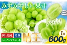【2025年先行予約受付】ぶどう シャインマスカット 晴王 600g 岡山県産《2025年7月上旬-9月中旬頃出荷》 ハレノフルーツ マスカット 送料無料 岡山県 浅口市 フルーツ 果物 国産 岡山県産 くだもの 青果物【配送不可地域あり】