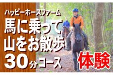 DD-55　馬に乗って山をお散歩30分コースチケット