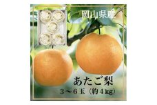 EE-62　岡山県産あたご梨3~6玉（約4.0kg）化粧箱入り