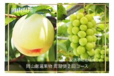 Fp-3【令和7年発送・先行予約】岡山県産　晴れの国岡山フルーツ7月8月定期便2回　化粧箱入り