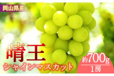 岡山県産　シャインマスカット「晴王」（１房７００ｇ以上）１房入り  （WFH）