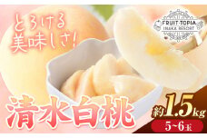 135.【先行予約】 清水白桃 約1.5kg (5～6玉) 水車の里フルーツトピア 《7月中旬から8月上旬頃に出荷予定》 岡山白桃 岡山県 矢掛町 桃 モモ 果物 スイーツ フルーツ デザート 白桃
