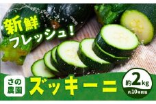 ズッキーニ 約 2kg 約 10本 前後 野菜 さの農園《4月中旬-7月上旬頃出荷》岡山県産 瓜 青果 岡山県 矢掛町