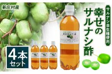 2206.サルナシ酢4本セット(新庄村産サルナシ自生種使用)【1489037】