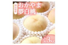 岡山県産「おかやま夢白桃」約3kg|7月下旬頃～順次発送【1488993】