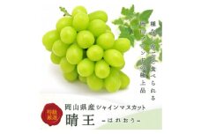岡山県産 シャインマスカット『晴王』1房(800g以上) 化粧箱入り【1546683】