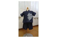 子供用 甚平 岡山デニム プリント _S31