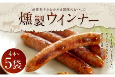 奈義和牛とおかやま黒豚のおいしさ 奈義ウインナー 5袋入り ウインナー ソーセージ 和牛 牛肉 黒豚 豚肉