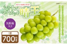岡山県産 シャインマスカット 『晴王』 1房 （700g以上） 化粧箱入り 【2025年8月下旬～10月上旬迄発送予定】 果物 くだもの フルーツ ぶどう ブドウ 葡萄 マスカット 岡山 おかやま 国産 冷蔵
