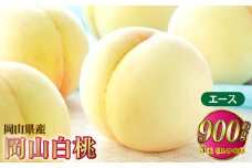 岡山白桃 エース 3玉×約300g（3Lサイズ） 計約900g 岡山県産【2025年7月上旬～8月下旬発送予定】 白桃 桃 もも モモ