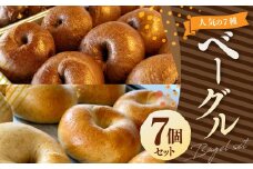 ベーグルセット 100g×7個 （プレーン ・ 全粒粉 ・ 塩バター ・ いちじくくるみ ・ クランベリークリームチーズ ・ 三種のチーズ ・ あんくるみ） ベーグル パン 朝食 おやつ 岡山県 奈義町 冷凍