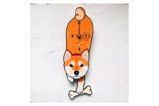 D-002W1 柴犬-犬の振り子時計毛糸玉01.ORANGE C-CD-002A
