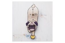 D-97T1 パグ-犬の振り子時計テニスボール C-CD-097A