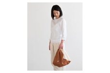 S6-C06 ツートンカラーのあずま袋 Mサイズ_オレンジ