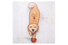 D-111M1 ゴールデン ラブラドール・レトリバー-犬の振り子時計ネズミ C-CD-111A