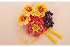 つまみ細工 お花の髪かざり(大きめクリップ) W-ww-058A