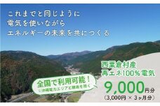 電気料金 （3,000円×3ヶ月分） 百森でんき CO2フリー 地域電力 お礼の電力 電気代 脱炭素 ゼロカーボン 岡山県 西粟倉村 【まずは寄付のお申し込みを！】 e-vv-A01D