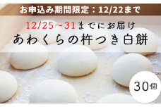＜年末お届け・真空冷凍＞あわくらの杵つき白餅30個セット F-MN-A18A