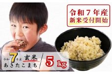 《令和7年産新米受付開始》玄米 5kg 令和7年産 あきたこまち 岡山 あわくら源流米 K-bb-AEFA
