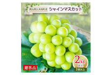 久米南シャインマスカット2kg以上(3房以上)＜贈答品＞【1016880】