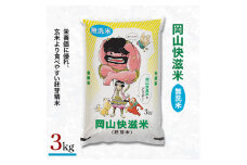 岡山快滋米(胚芽精米無洗米きぬむすめ)3kg×2本セット【1387458】