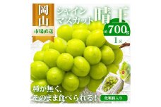 岡山県産 シャインマスカット『晴王』1房 （700g以上） 化粧箱入り 【2025年8月下旬～10月上旬発送予定】 ／ マスカット 葡萄 ぶどう 果物 果実 フルーツ 岡山県 美咲町 冷蔵