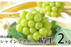 シャインマスカット 晴王 3～6房 計約2kg 【2025年8月下旬～11月下旬迄発送】 ／ マスカット 葡萄 ぶどう 果物 果実 フルーツ 種なし 皮ごと 大粒 岡山県 美咲町 冷蔵