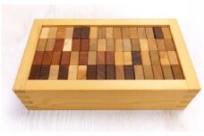 積み木のおもちゃ（出産祝い･お誕生日） block 64個入り ／ 積み木 つみき おもちゃ オモチャ 玩具 木製玩具 木製 ブロック 国産 岡山県 美咲町