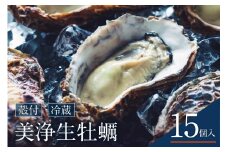 【先行受付】【2025年12月上旬より発送】中野水産 美浄生牡蠣（殻付）15個 牡蠣ナイフ付 ku007-003-25