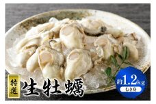 【先行受付】【2025年12月より発送】丸十水産 特選生牡蠣 むき身 1.2kg (600g×2袋) ku003-002-25